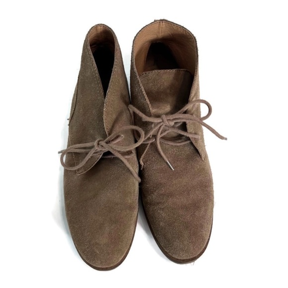 LUCKY Brand Garboh Tan Fall Desert Suede Leather Lace Up Chukka Ankle Bootie 8.5 - Picture 2 of 13